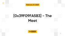 [0x39F09FA5B3] - The Meet
