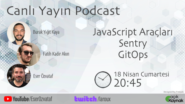 eser.live: Burak Yiğit Kaya ve Fatih Kadir Akın ile JavaScript, Sentry ve GitOps