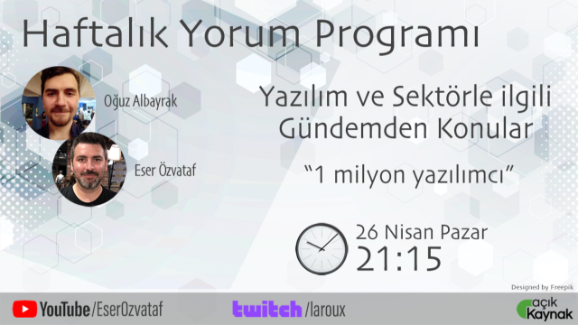 eser.live: Haftalık Yorum - 1 milyon yazılımcı (Oğuz Albayrak ile)