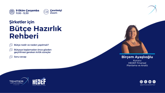 Webinar | Şirketler için Bütçe Hazırlık Rehberi