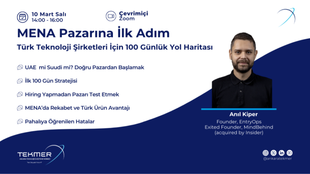 MENA Pazarına İlk Adım- Türk Teknoloji Şirketleri İçin  100 Günlük Yol Haritası