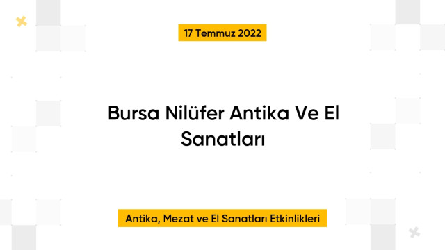 Bursa Nilüfer Antika Ve El Sanatları