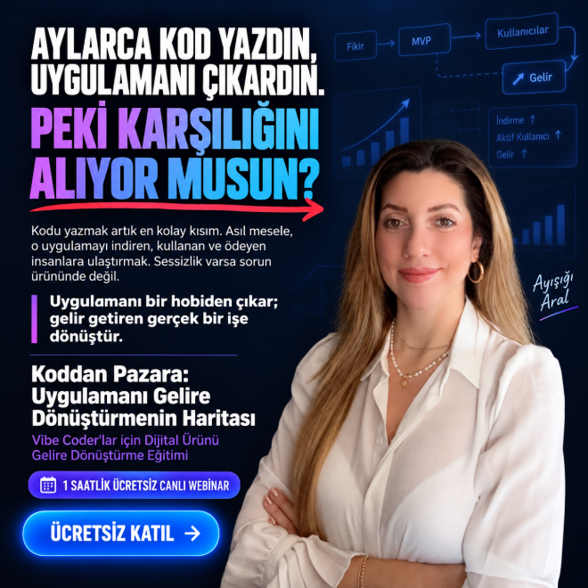 Uygulaman Çalışıyor. Peki Gelire Dönüştü Mü? | Ücretsiz Canlı Webinar