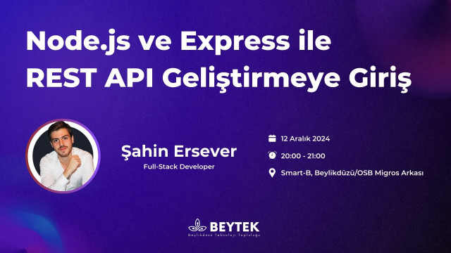 Node.js ve Express ile REST API Geliştirmeye Giriş