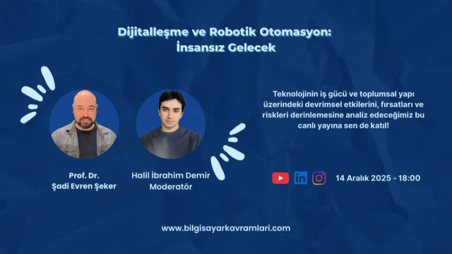 Canlı Yayın Serisi: Dijitalleşme ve Robotik Otomasyon: İnsansız Gelecek