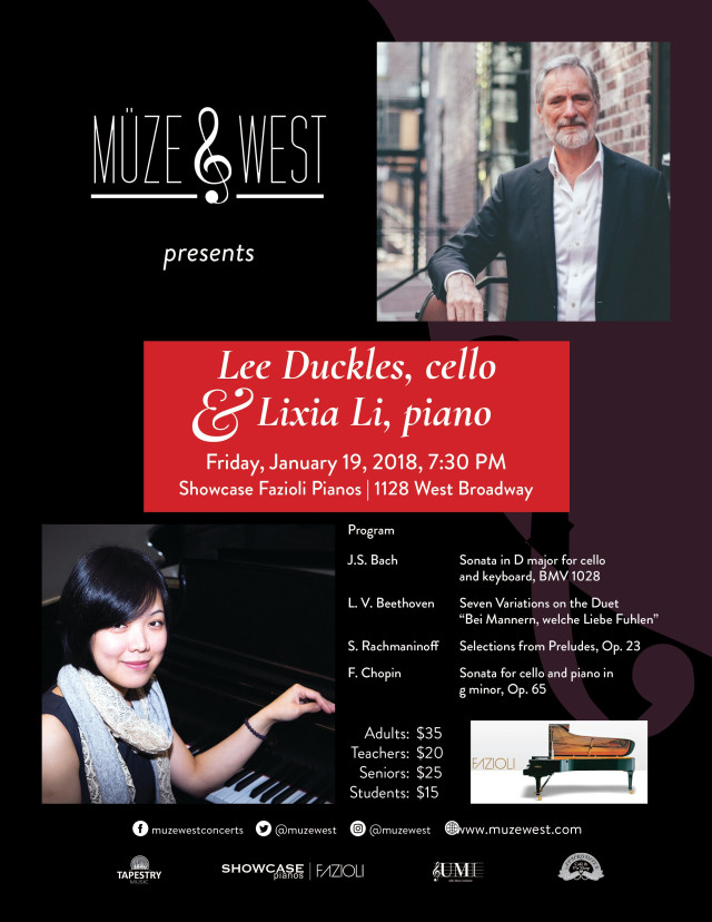 Cello and piano concert - BY DONATION