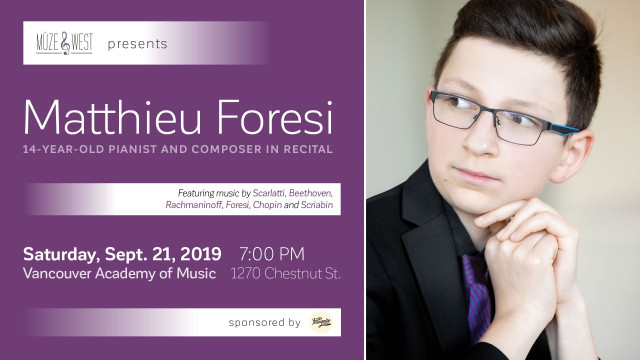 FREE CONCERT - Prize-winning pianist in Kitsilano