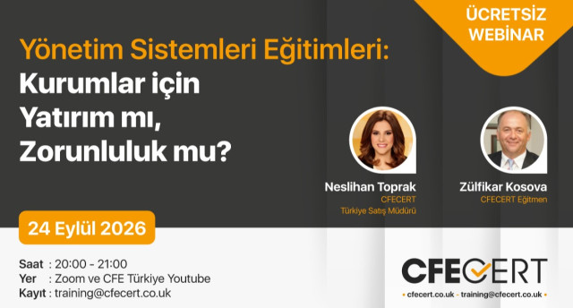 Ücretsiz Webinar - Yönetim Sistemleri Eğitimleri: Kurumlar İçin Yatırım mı, Zoru
