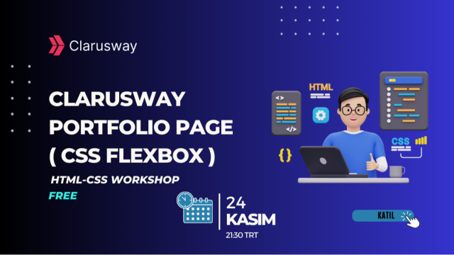 FREE HTML-CSS Workshop: Clarusway Portfolio Page ( CSS Flexbox )