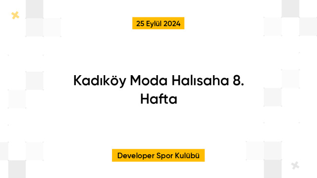 Kadıköy Moda Halısaha 8. Hafta