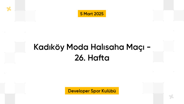 Kadıköy Moda Halısaha Maçı - 26. Hafta