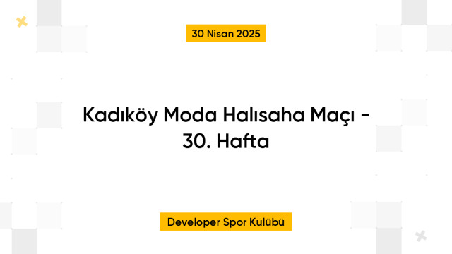 Kadıköy Moda Halısaha Maçı - 30. Hafta