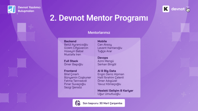 Devnot Yazılımcı Mentor Programı