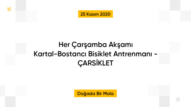 Her Çarşamba Akşamı Kartal-Bostancı Bisiklet Antrenmanı - ÇARSİKLET