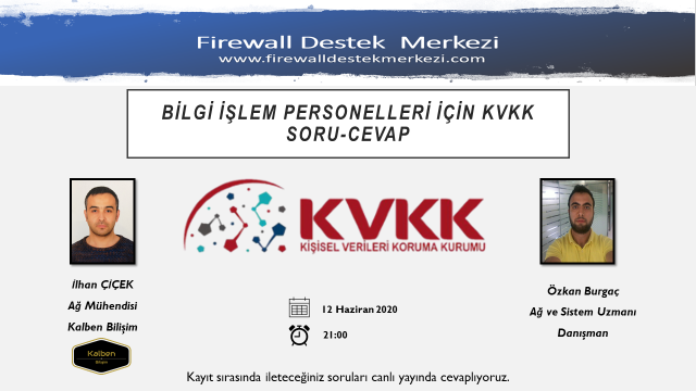 Bilgi İşlem Personelleri için KVKK -  Soru Cevap - Özkan Burgaç
