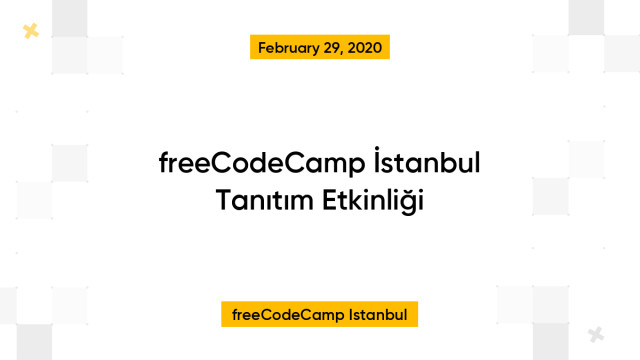 freeCodeCamp İstanbul Tanıtım Etkinliği