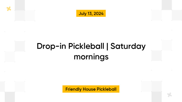 Drop-in Pickleball | Saturday mornings