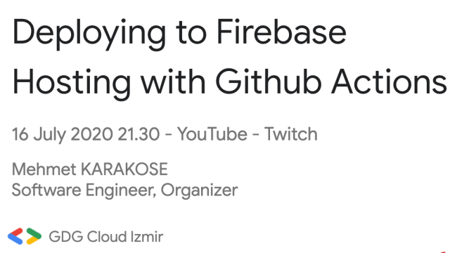 Deploying to Firebase Hosting with Github Actions