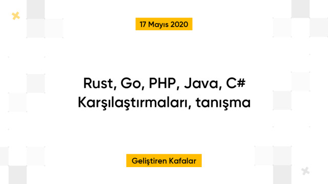 Rust, Go, PHP, Java, C# Karşılaştırmaları, tanışma