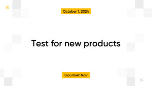 Test for new products