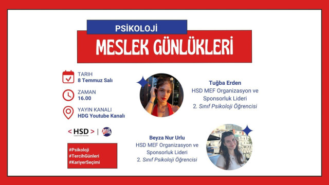 Meslek Günlükleri | Psikoloji - HSD MEF