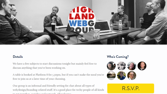 The Highland Web Group Monthly Meetup