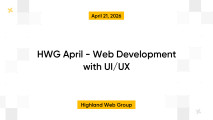 HWG April - Web Development with UI/UX