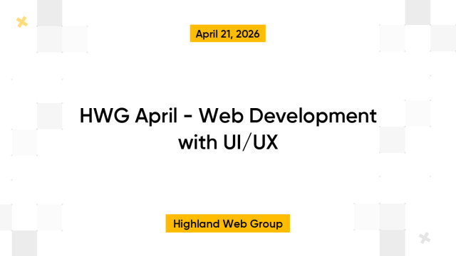 HWG April - Web Development with UI/UX