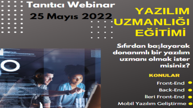 Yazılım Uzmanlığı Eğitimi Tanıtıcı Webinar