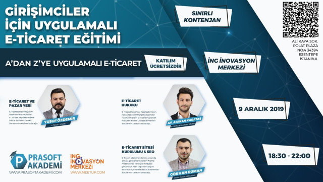 Girişimciler İçin Uygulamalı E-Ticaret Eğitimi - Prasoft Akademi