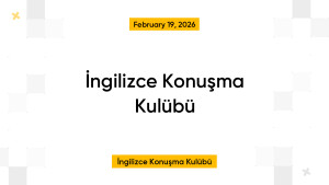 İngilizce Konuşma Kulübü