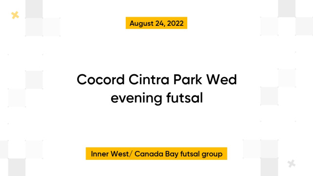 Cocord Cintra Park Wed evening futsal