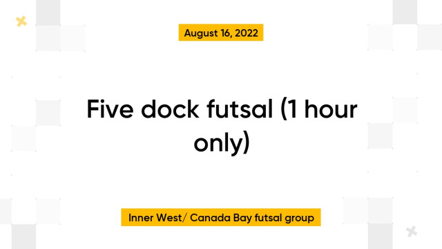 Five dock futsal (1 hour only)