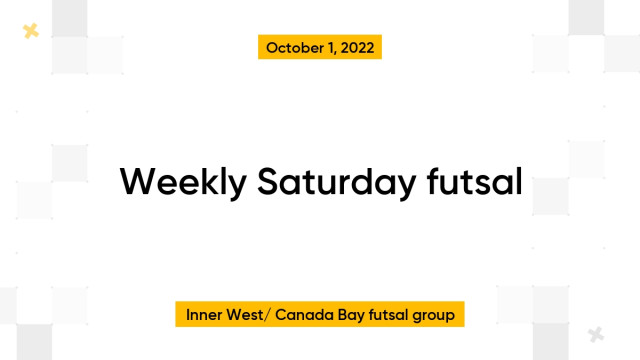 Weekly Saturday futsal