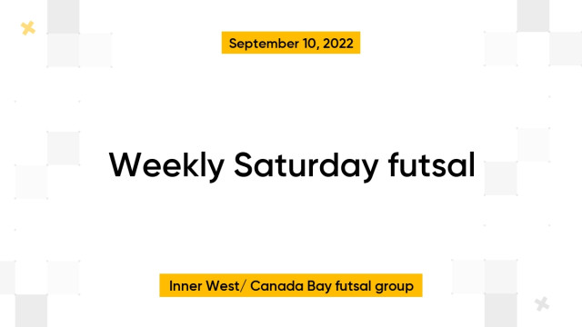 Weekly Saturday futsal