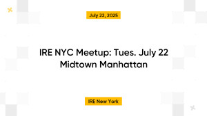 IRE NYC Meetup: Tues. July 22 Midtown Manhattan
