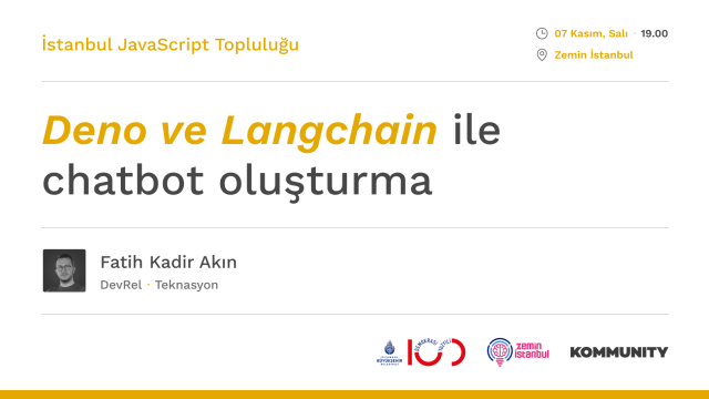 Deno ve Langchain ile Chatbot Oluşturma