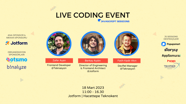 Live Coding Event | JS Sessions Ankara