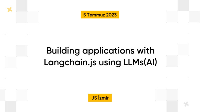 Building applications with Langchain.js using LLMs(AI)