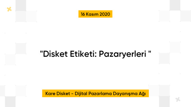 "Disket Etiketi: Pazaryerleri "