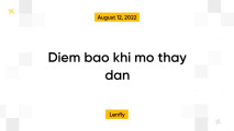 Diem bao khi mo thay dan