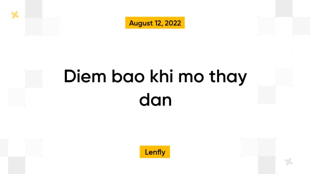 Diem bao khi mo thay dan