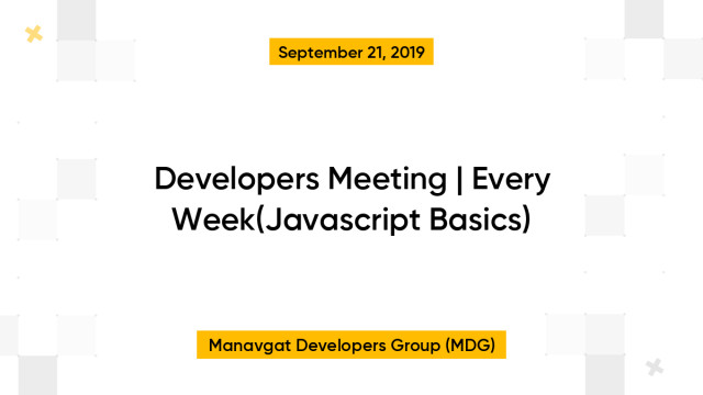 Developers Meeting | Every Week(Javascript Basics)