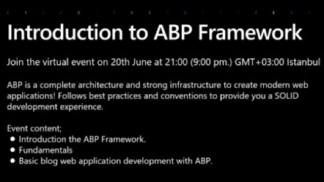 Introduction to ABP Framework by Ahmet Çotur