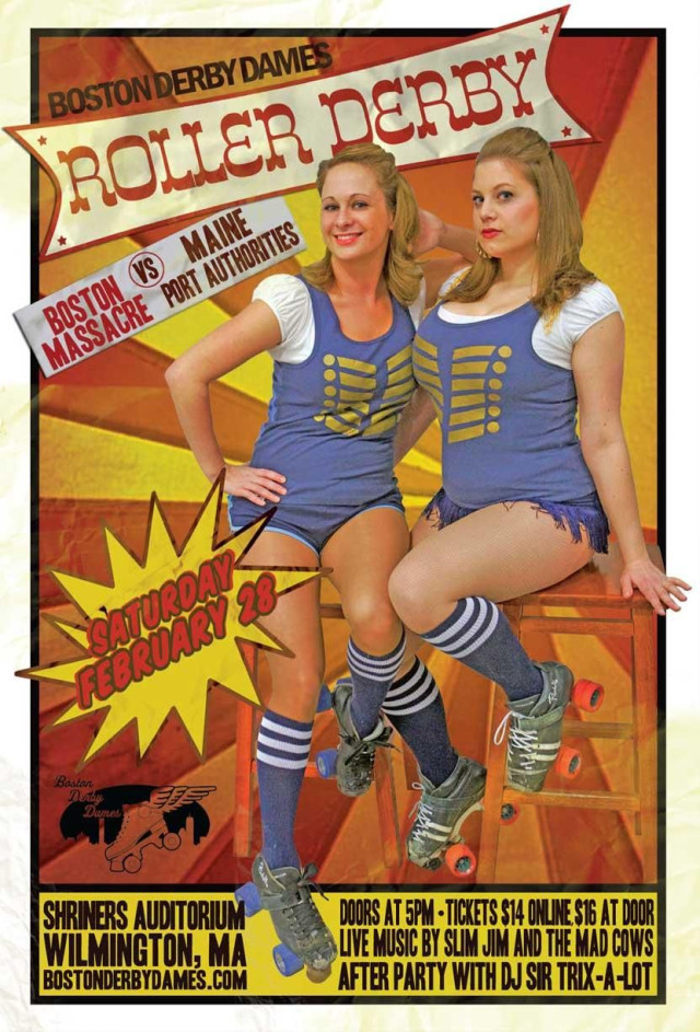 Roller Derby! Boston Massacre vs. Maine Roller Derby Port Authorities