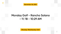 Monday Golf - Rancho Solano - 11/18 - 10:29 AM
