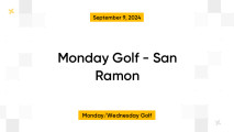 Monday Golf - San Ramon