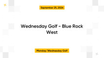 Wednesday Golf - Blue Rock West