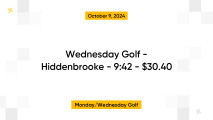 Wednesday Golf - Hiddenbrooke - 9:42 - $30.40