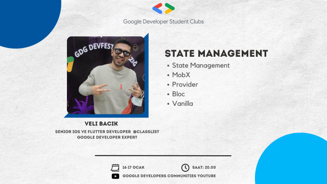 Flutter Fest - State Management #1 | Veli Bacık